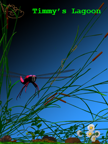 red dragonfly flying among reeds
