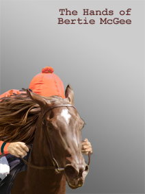head of a racehorse ridden by a jockey